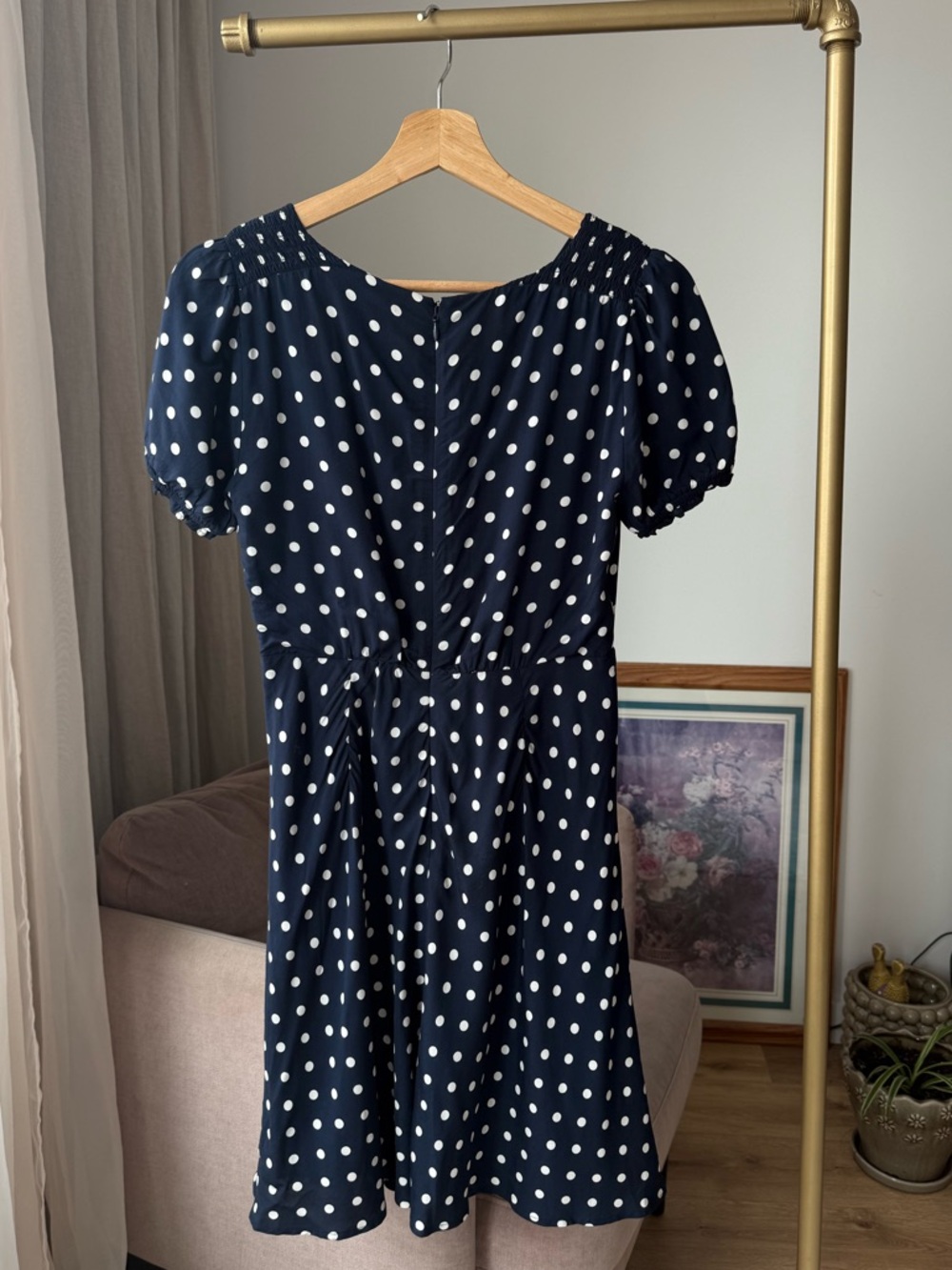 Petite Summer Polka Dot Mini Dress V-Neck Lightweight, J.Crew - Picture 6 of 11
